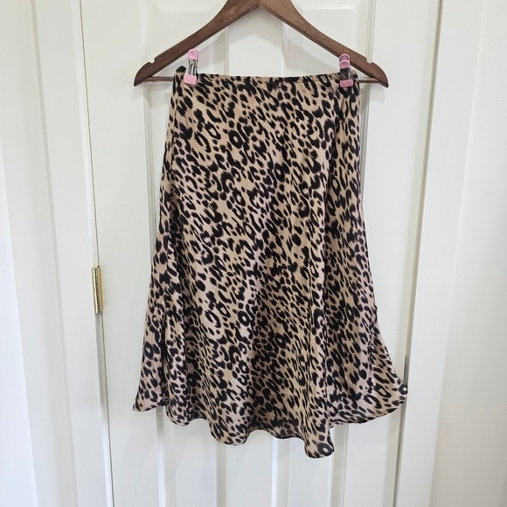 Sienna‎ Sky Leopard Print Midi Skirt XS Animal Print A Line Party